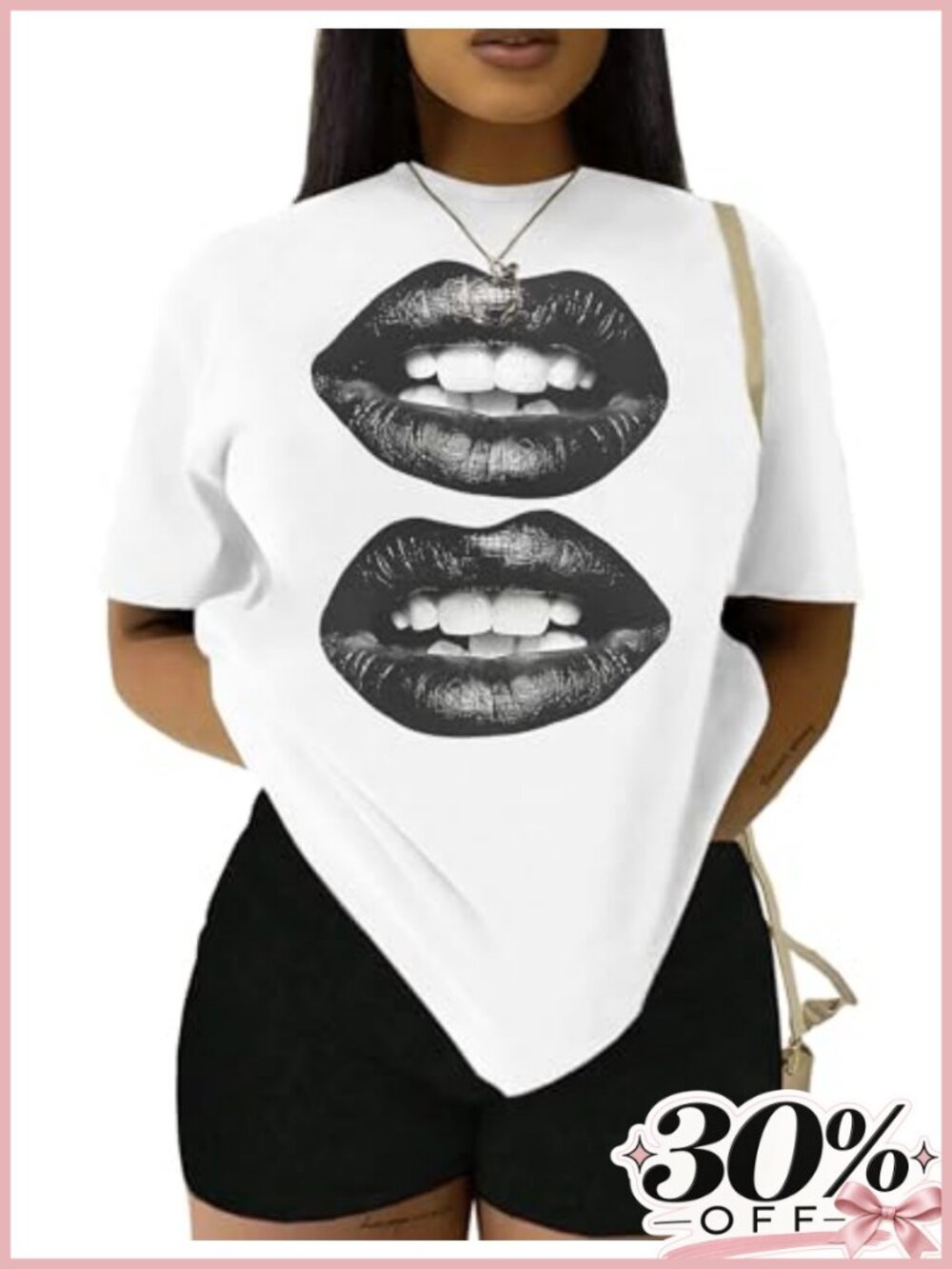 Oversized Graphic Tee Short Sleeve Crew Neck Casual
